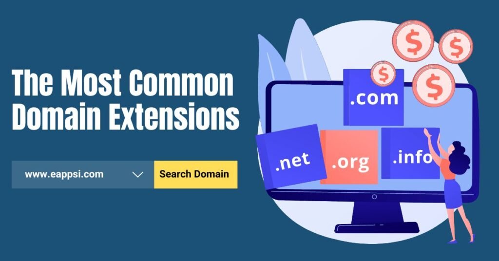 the most common domain name extensions